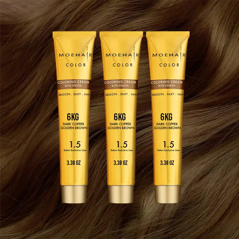 Pack of 3 - 6KG Dark Copper Golden Brown Hair Color