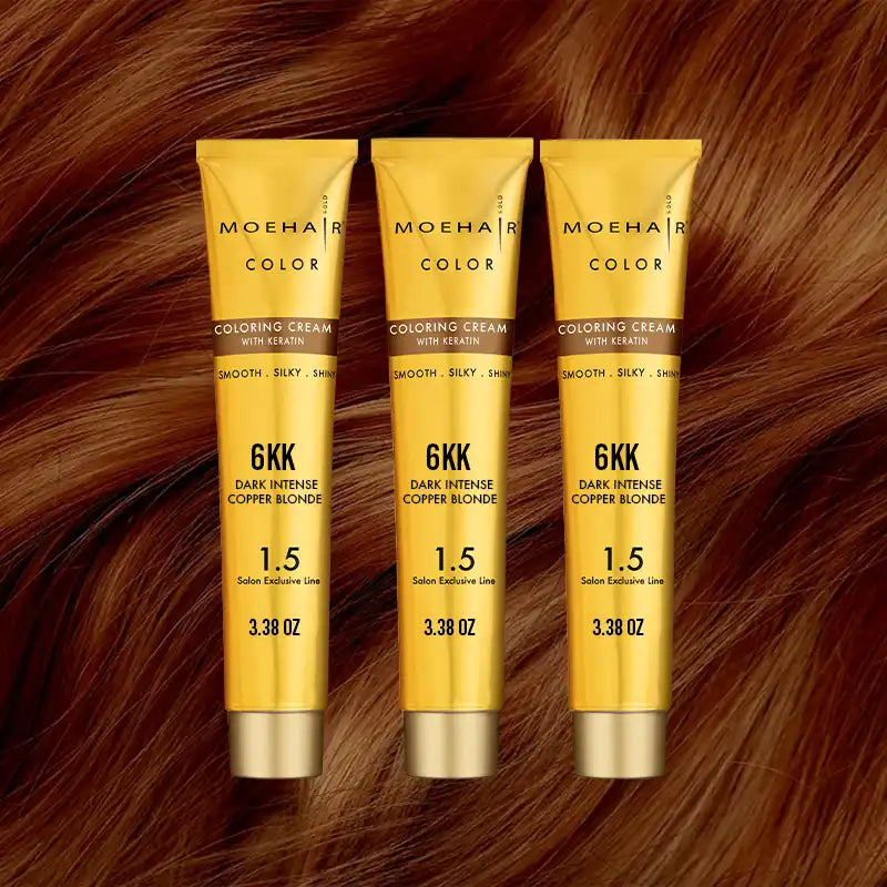 Pack of 3 - 6KK Dark Intense Copper Blonde Hair Color