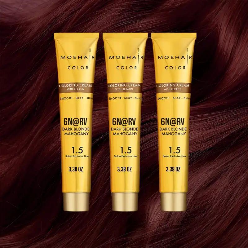 Pack of 3 - 6N@RV Dark Blonde Mahogany Hair Color