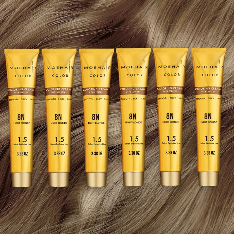 Pack of 6 - 8N Light Blonde Hair Color