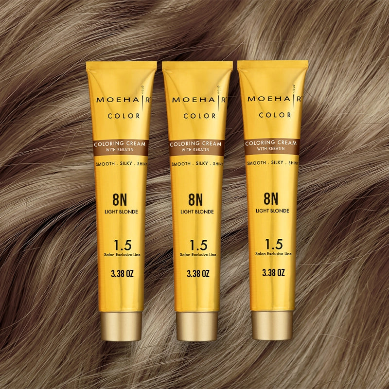Pack of 3 - 8N Light Blonde Hair Color