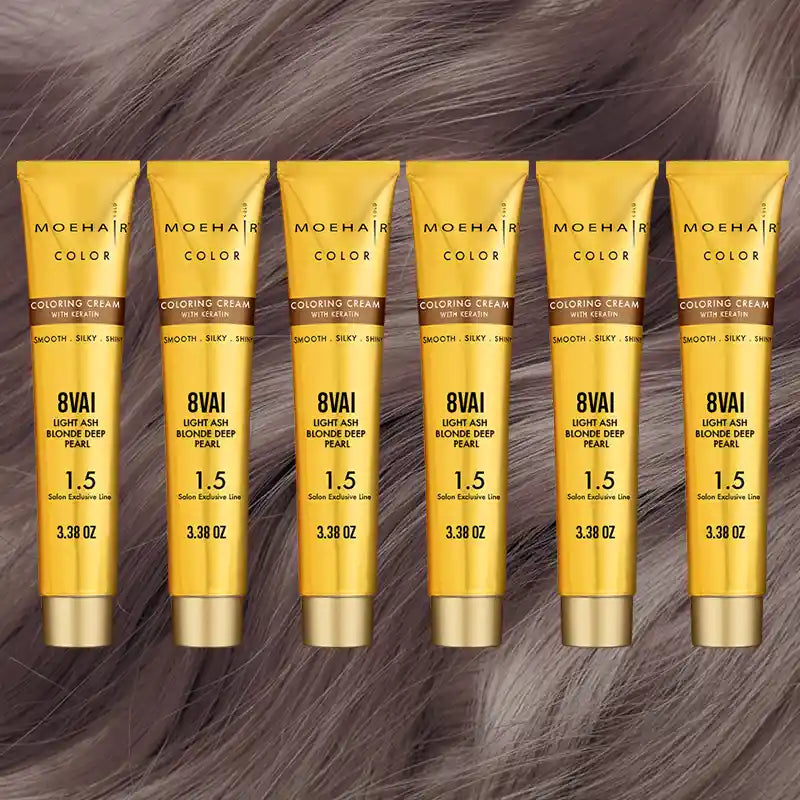 Pack of 6 - 8VAI Light Ash Blonde Deep Pearl Hair Color