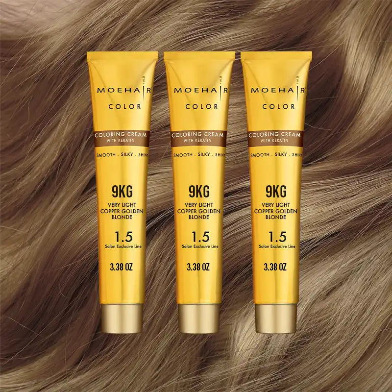 Pack of 3 - 9KG Very Light Copper Golden Blonde Hair Color