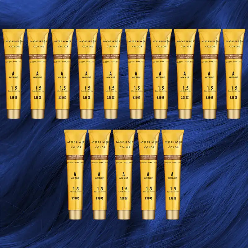 Pack of 15 - A MIX Blue Hair Color