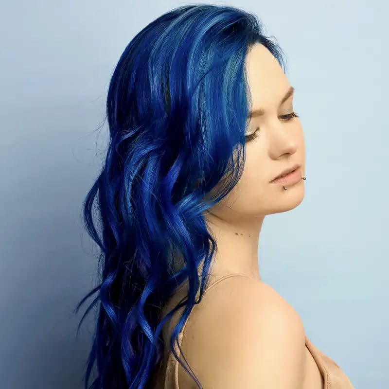 A MIX Blue Hair Color