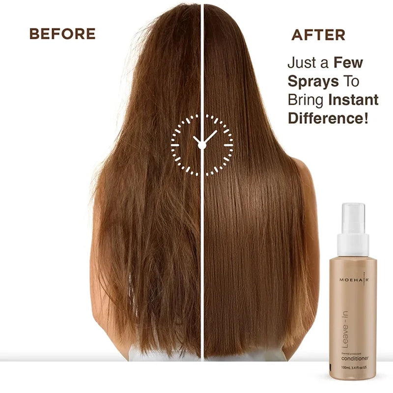 Before and After Use - Mini Leave-in Conditioner