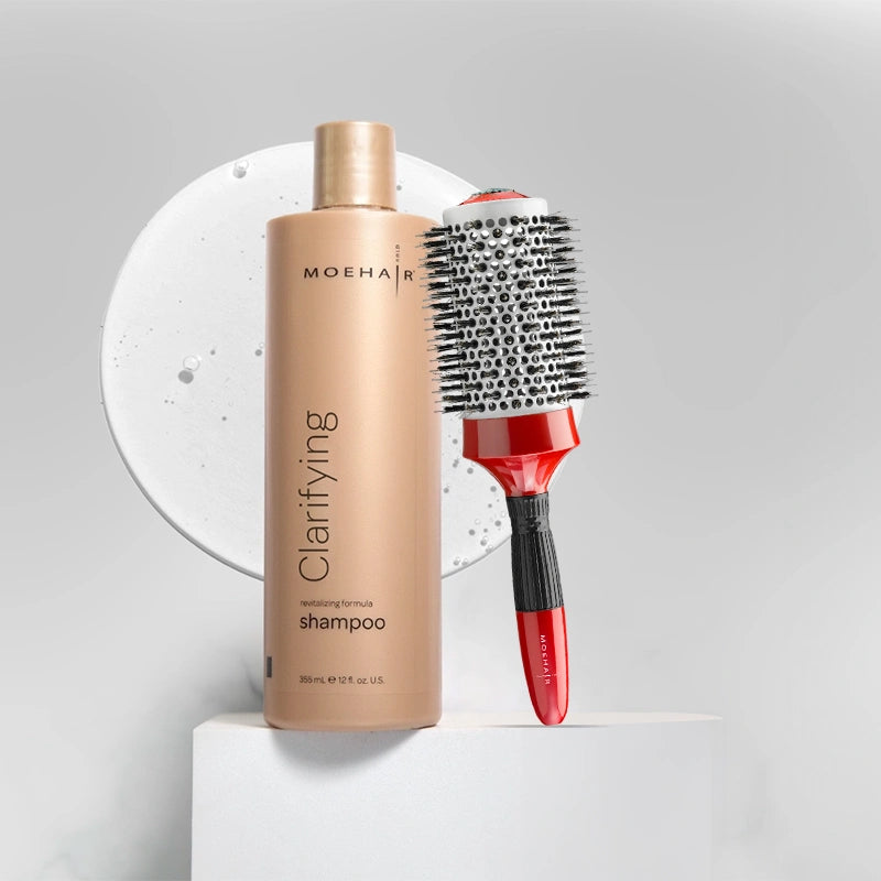 Moehair Clarifying Shampoo 12oz + Brush