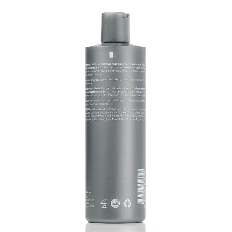 moehair vibrant blonde shampoo back image 