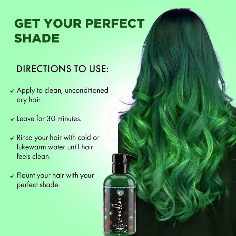 Directions to use green hair dye 