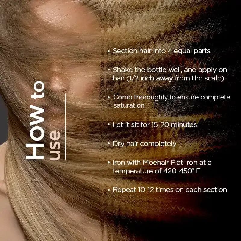 Instructions to use Moehair Keratin treatment 