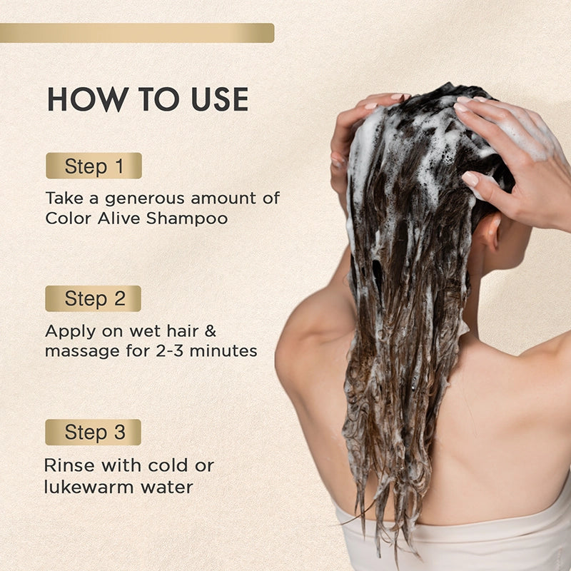 How to use:  Mini Color Alive Shampoo