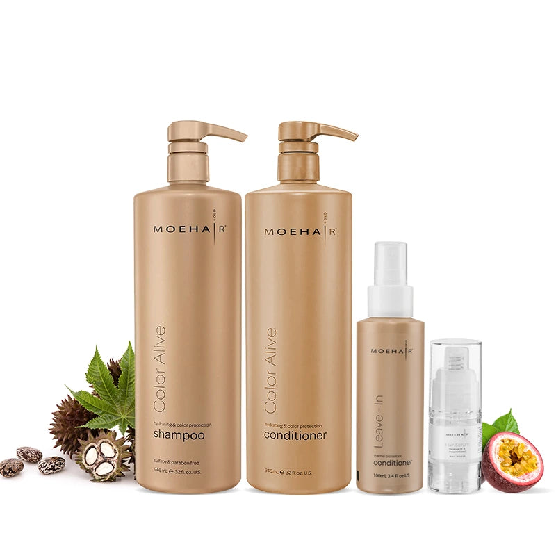 Pack of Color Alive Shampoo & Conditioner with Mini Leave-in Conditioner & Hair Serum