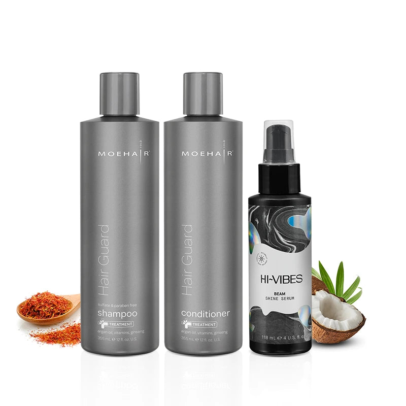 Pack of Hair Guard Shampoo & Conditioner with Hi-Vibes Serum
