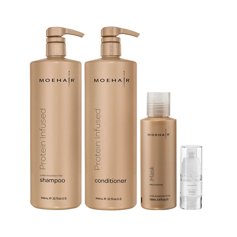 Pack of Protein Infused Shampoo & Conditioner with Mini Hair Serum & Mask