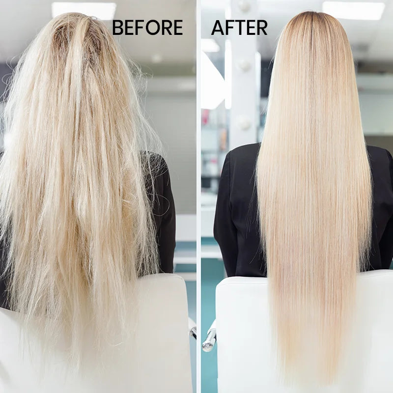 Before and after image of the Luxx Range - Blow Dry Cream