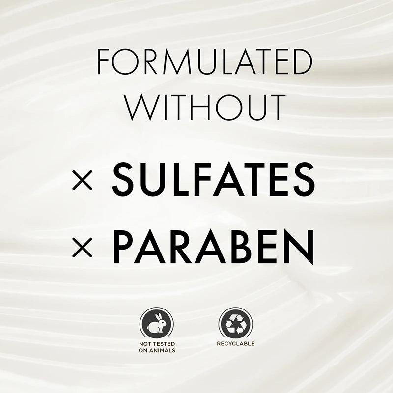 The product is formulated without parabens and sulfates 