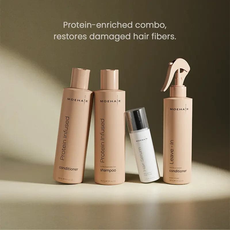 Protein Infused Shampoo and Conditioner with Leave-In Conditioner & Hair Serum