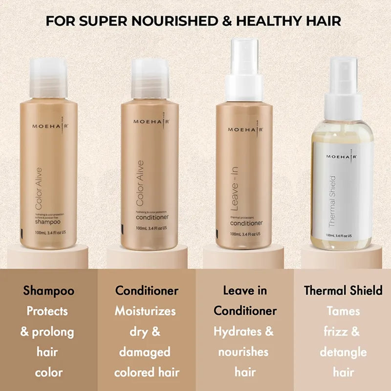 Features - Travel Kit - Mini Color Alive Shampoo & Conditioner, Thermal Shield, and Leave-in Conditioner
