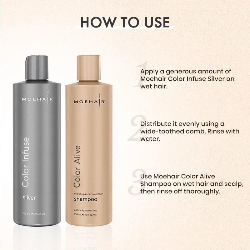 how to use - Silver Toner and Color Alive Shampoo