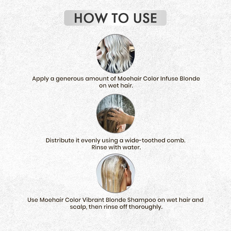 how to use - Color Vibrant Blonde Shampoo and Color Infuse Blonde Toner Combo