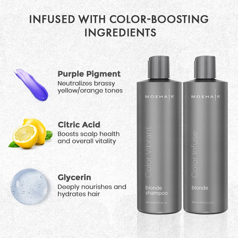 Ingredients - Color Vibrant Blonde Shampoo and Color Infuse Blonde Toner Combo