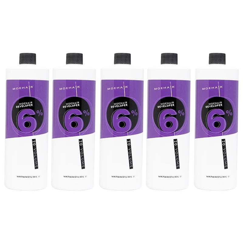 Pack of 5 - Moehair Hair Color Developer (6%, 20 volume)