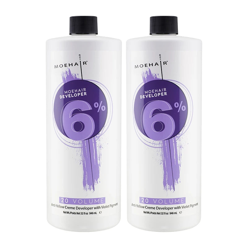 Combo - 20 volume anti yellow hair color developer 