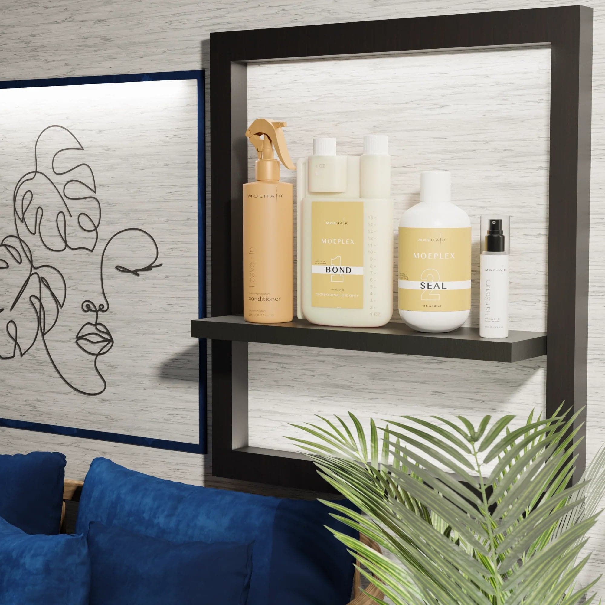 Pack of - Moeplex Bond and Seal with Hair Serum and Leave-In Conditioner