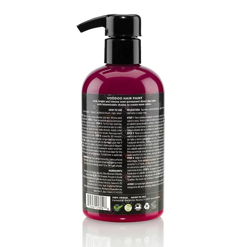 Magenta hair dye back image 